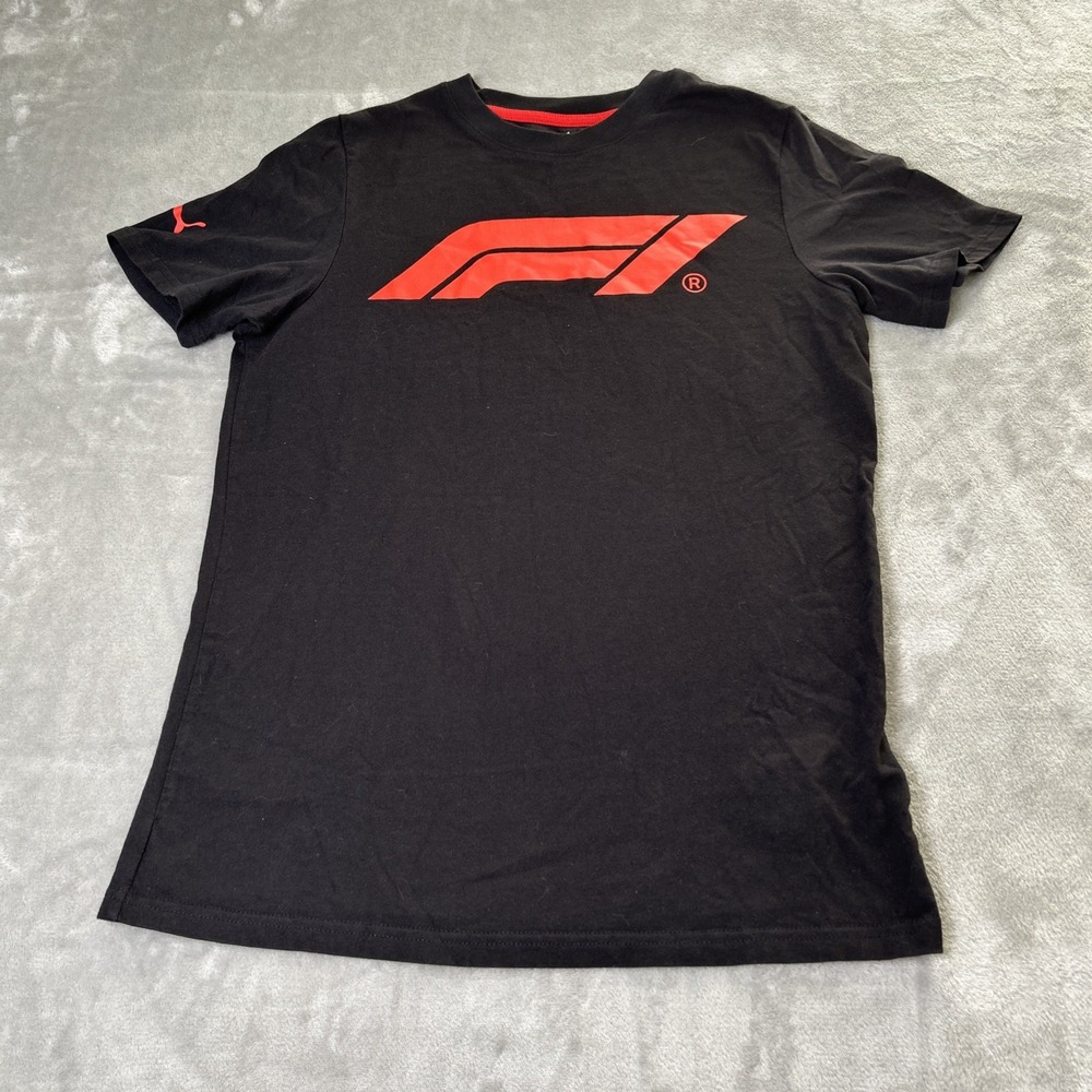 Puma Essentials F1 Motorsport T Shirt 2024 Formula1 Short Sleeve Black Adult S